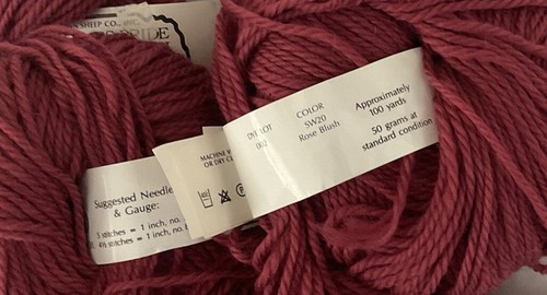 Lambs Pride Superwash Yarn, Rose Blush, Lot Of 5-50g Each - Picture 5 of 6