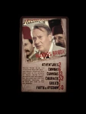 Indiana Jones™ Marcus Brody (Curator) TOP TRUMPS EXCLUSIVE Vintage Game Card