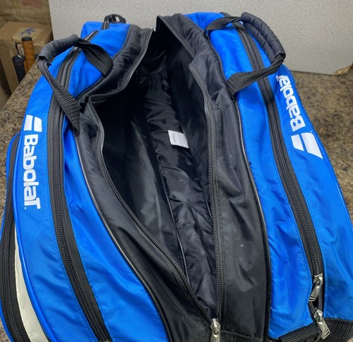 Babolat Team Shoulder Strap 3 Compartment Black Tennis Equipment Bag Blue Black - Picture 9 of 13