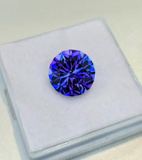 10.25 Ct Certified Natural Ceylon Purple Blue Sapphire Loose Round Gemstone Cut