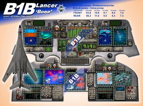 B1B LANCER COCKPIT instrument panel CDkit