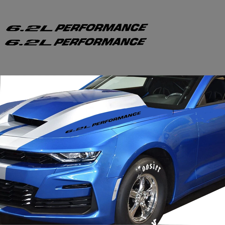 Calcomanías de capó de auto 6,2 L PERFORMANCE para Chevrolet Camaro SS Silverado GMC 2 un. Foto 3 de 4