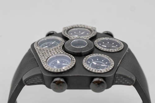**NEAR MINT** Jacob & Co. Grand Five Time Zone JC-GR5-22 Quartz Black Dial Men's - Picture 10 of 22