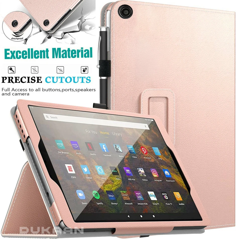 Amazon Fire HD 10 & 10 Plus 11th Generation (2021) Leather Flip Smart Case Cover - Image 2 of 4