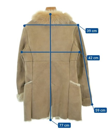 Owen Barry Mouton Coats Beige 36(Approx. XS) 2200562283028 - Picture 6 of 6