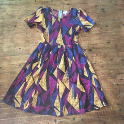 Lularoe fit and flare artsy triangle S dress | eBay Lularoe fit and flare artsy triangle S dress | eBay
