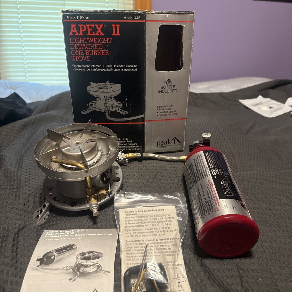 Peak 1 Stove USA COLEMAN APEX II Model #445 Dual Fuel