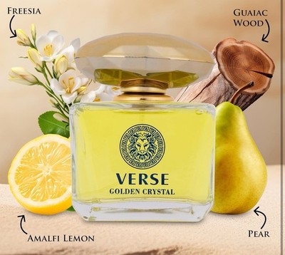 V.Golden Crystal Perfume-EDP-3.4oz Inspired By Versace Yellow Diamond-NEW IN BOX