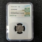 1943 Mercury Dime NGC Genuine Graded Route 66 Edition “The Mother Road”