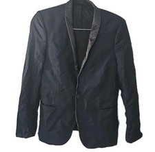 The Kooples Navy Black One Button Fitted Blazer Mens Size 46