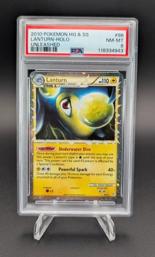 Lanturn 2010 Pokemon Heartgold & Soulsilver Unleashed Holo #86 PSA 8