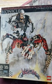 Lego 8764 Bionicle VEZON & FENRAKK With instructions & box. Has Flaws Pleas read