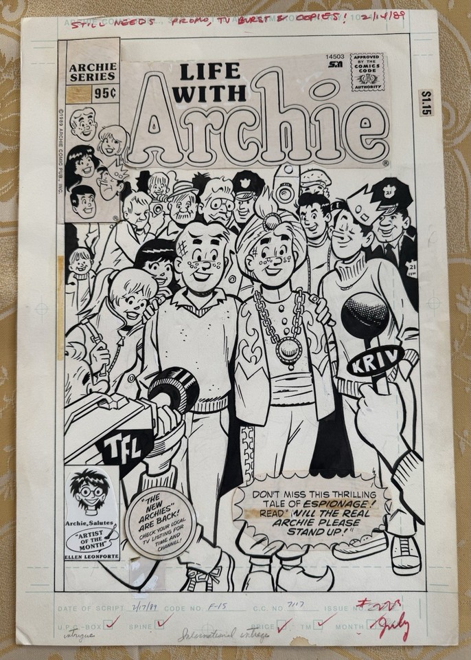 Life With Archie - Original Cover Art by Gene Colan Comic Art