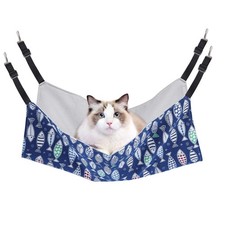 PERSUPER Cat Hammock Bed for Cage - 22x18 inch Adjustable Hanging Small, blue