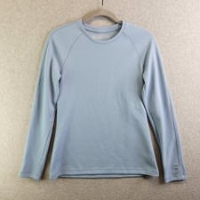 Figs Top Womens S Light Blue 5953 Waffle Knit Underscrub Scrubs Thermal Vet