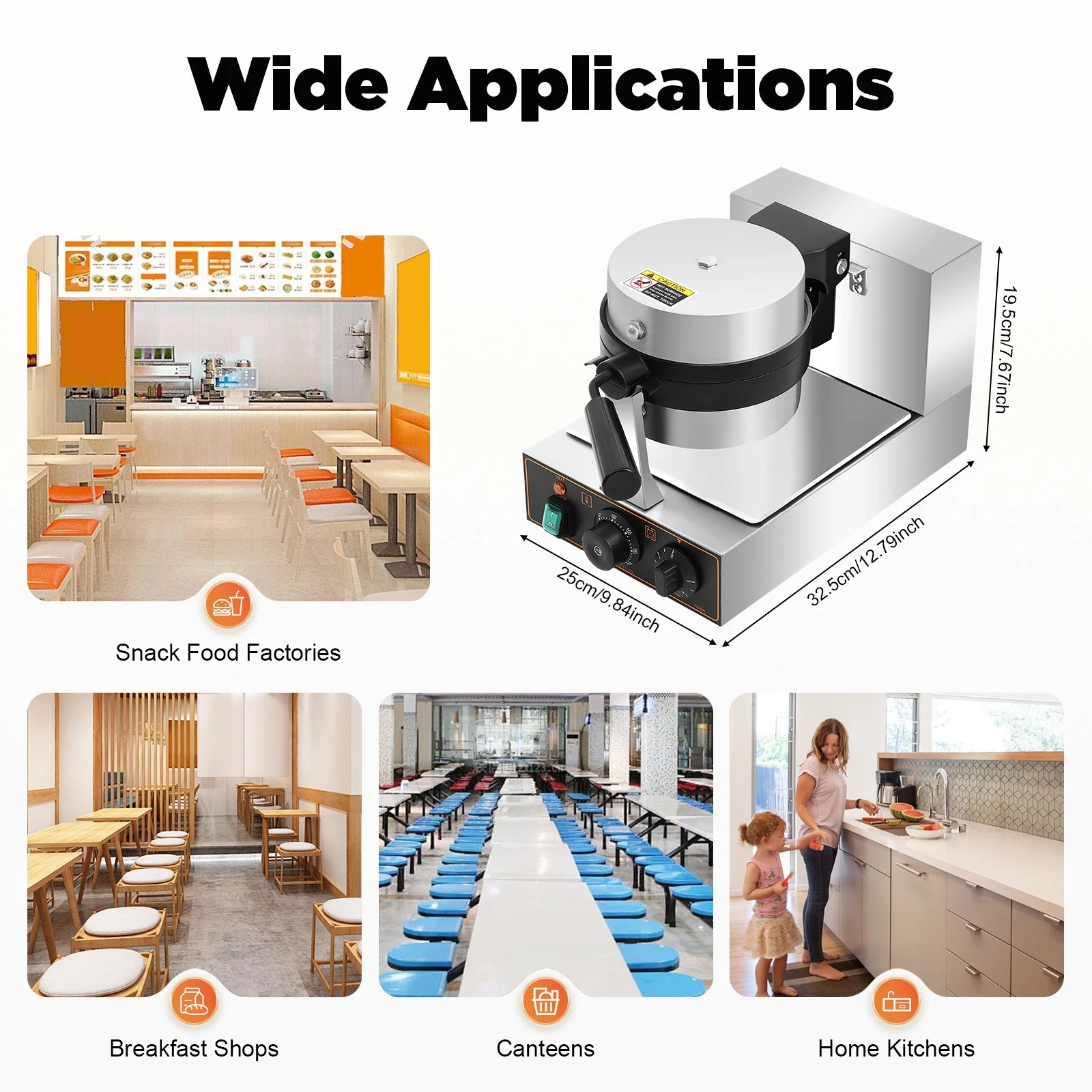 Commercial Electric Burger Maker Machine Hamburger Panini Press Making