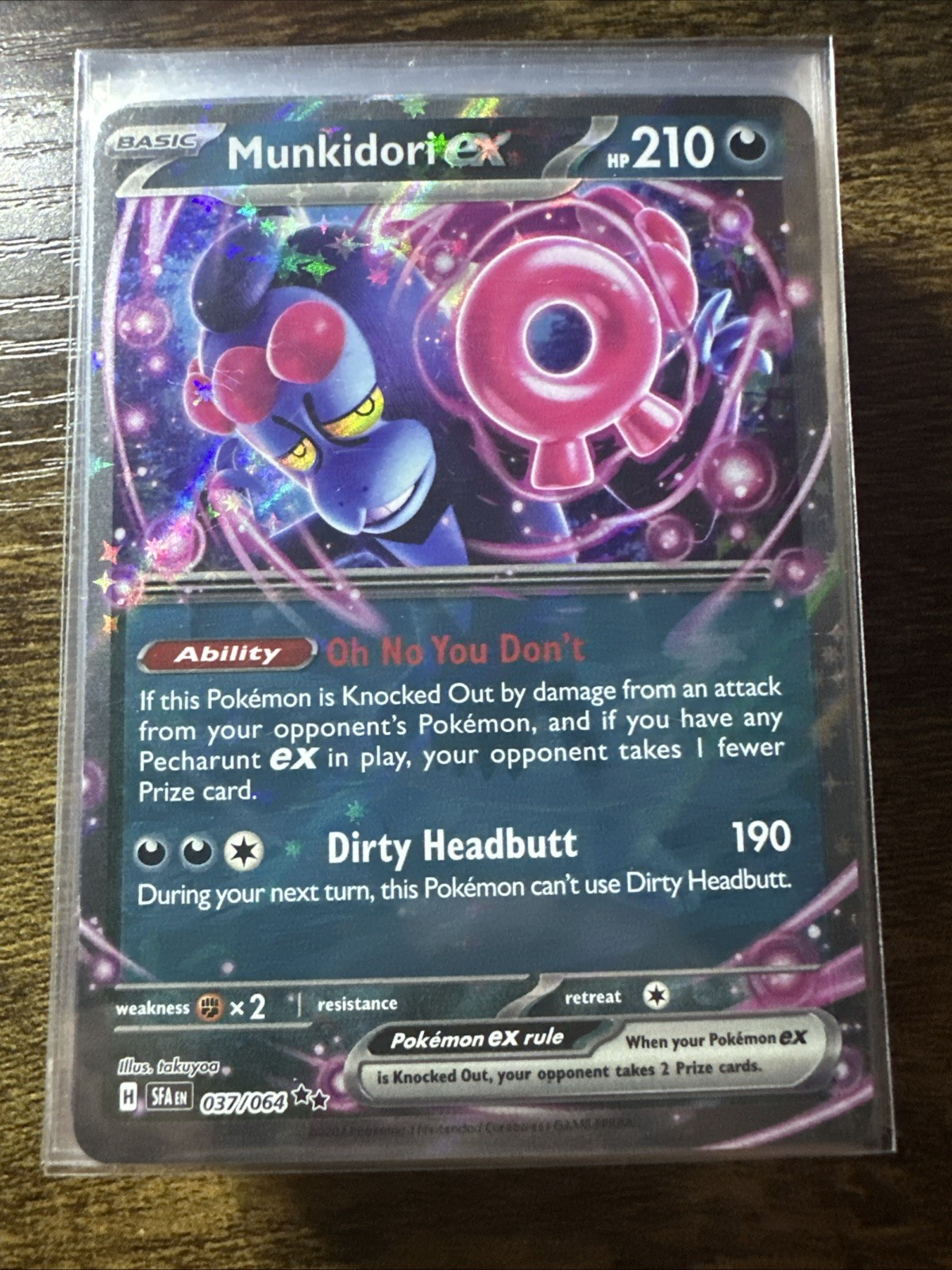 Munkidori ex 037/064, Shrouded Fable, Double Rare Holo, Pokemon TCG, NM