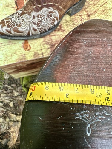 Antigua Bota Vaquera Occidental Gringo Erin Cuero Floral Bordada Talla 8.5 B - Imagen 15 de 20