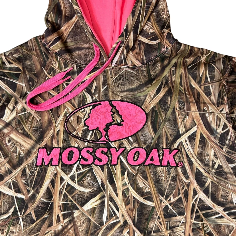 Sudadera con Capucha Mossy Oak Camuflada Para Mujer L Rosa Sudadera con Capucha Caza Pullover Polar Foto 3 de 4