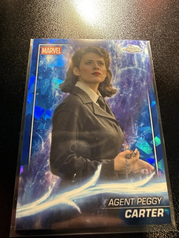 2025 Topps Marvel Peggy Carter Chrome Phase One #24 Captain America Card