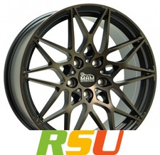 MAM B2 matt black bronze 8.5x19" ET35 LK5 120 ML 72.6 Alufelgen 19 Zoll