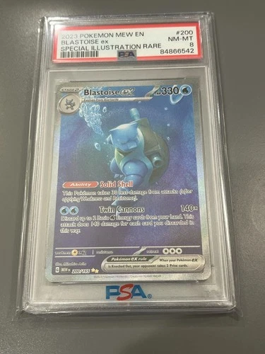 PSA 8 Blastoise Ex #200 2023 Pokemon Mew En-151
