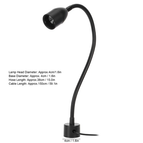 (US Plug 110‑220V)5W LED Work Light Flexible Gooseneck Magnetic Base For FI - Picture 23 of 23