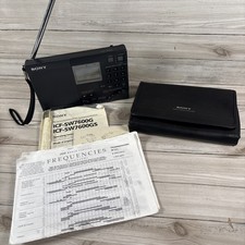 Sony ICF-SW7600G Portable World Band Receiver Radio Plus case