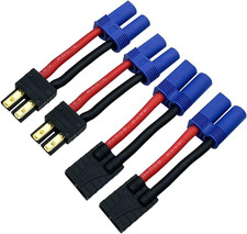 2 Pairs RC LiPo Battery Adapter EC5 Male/Female Connector for ESC Charging