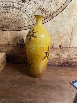  Joan Miró s Cosmic Stars Are Calling   Stunning Hand-Painted Yellow Vase 