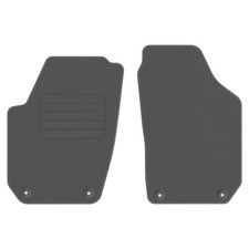 Velours Fußmatten für Skoda Fabia II Bj. 2007 - 2014 Automatten VORNE GRAU STD