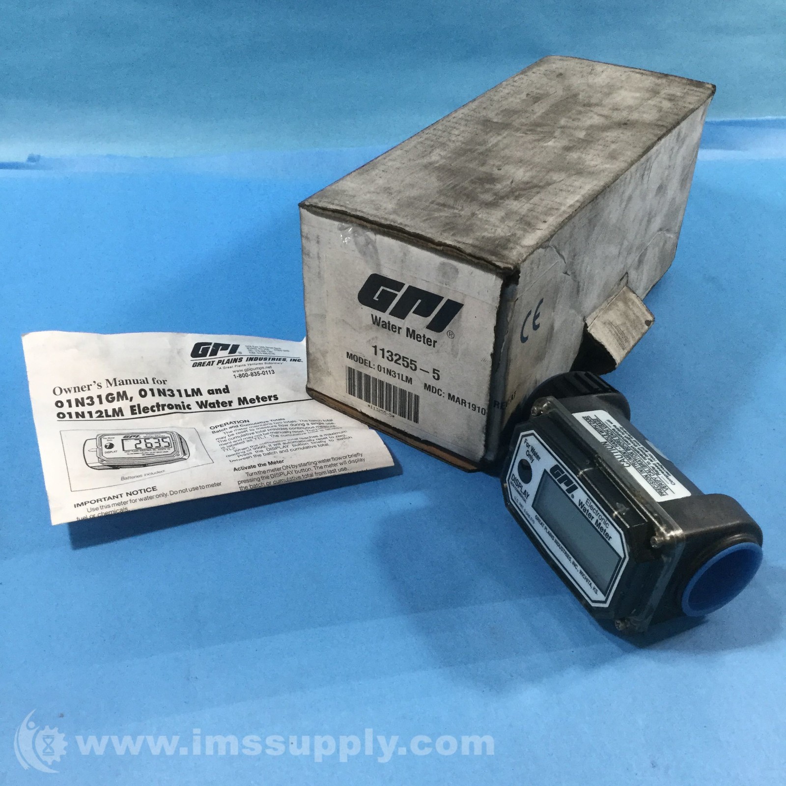 GPI 113255-5 Nylon Electronic Water Meter FNOB