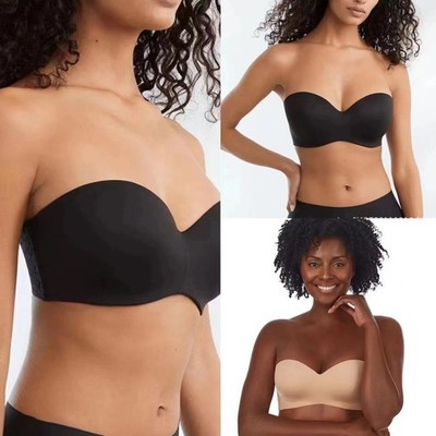 44 C D DD E F G Cup Womens Invisible Bra Plus Size Strapless Underwire Underwear