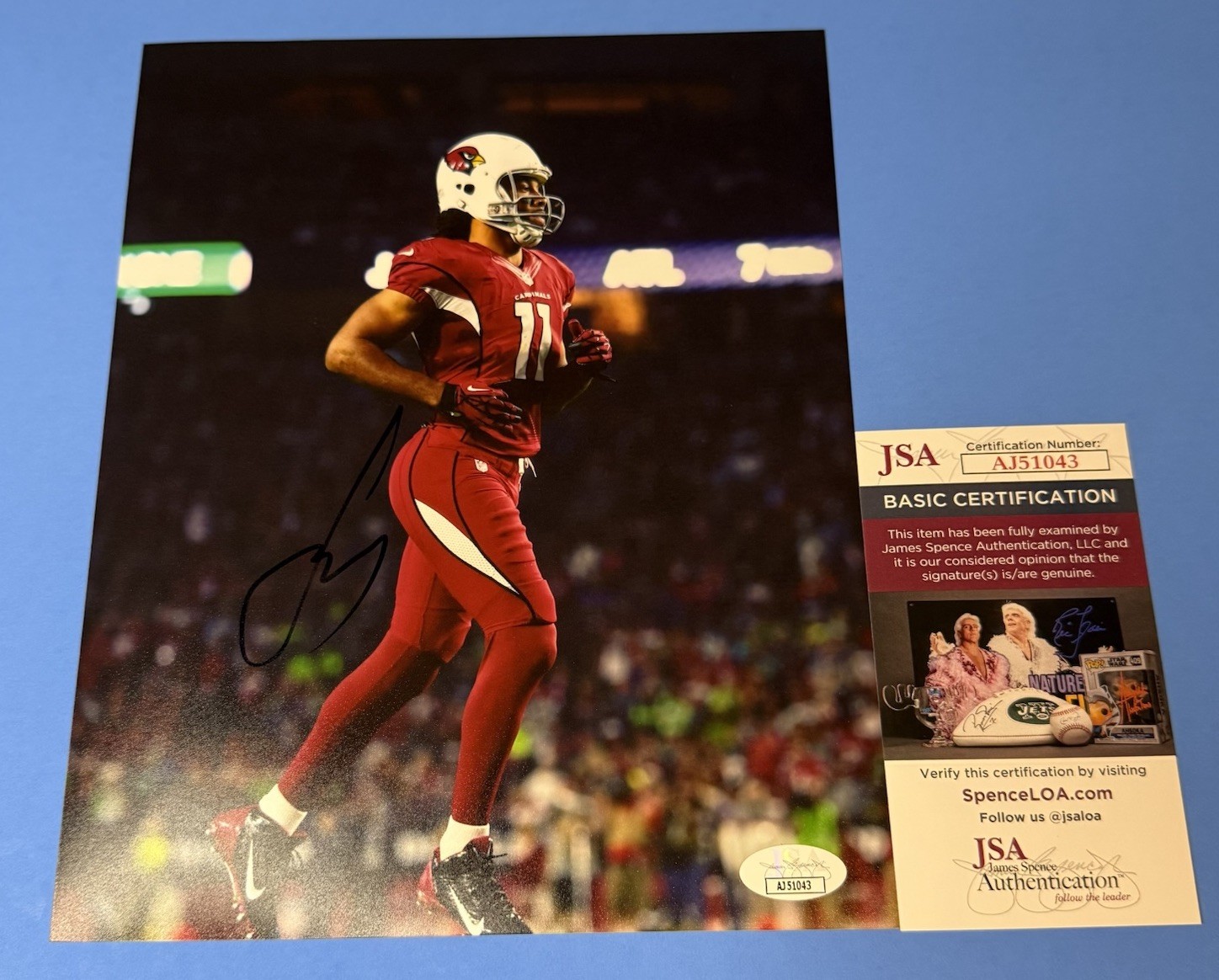 Larry Fitzgerald Autographed Signed Arizona Cardinals 8x10 Photo JSA COA NFL 
