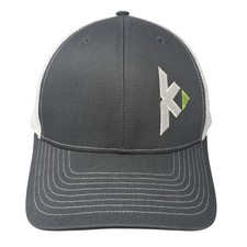Richardson Snapback Trucker Hat Gray One Size Adjustable Embroidered Mesh Back