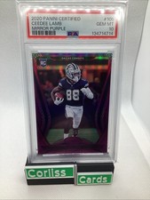 2020 PANINI CERTIFIED CeeDee Lamb Mirror Purple /10 #105 PSA 10🐑🐑🐑🔥💎