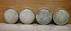 1964 Lot Of 4  Kennedy Half Dollars 90% Silver Circulated Ungraded  # 39