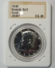 1964 Proof Kennedy Half Dollar, Vintage Hannes Tulving Old Holder, Slab-6430