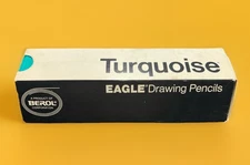 36 Vintage Berol Turquoise Eagle Drawing Pencils 375-9H In Holder