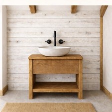 rustic wash stand Vanity Unit Freestanding rustic bathroom Sink Solid Wood