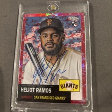 2022 Topps Chrome Platinum Anniversary Heliot Ramos Red Auto /5