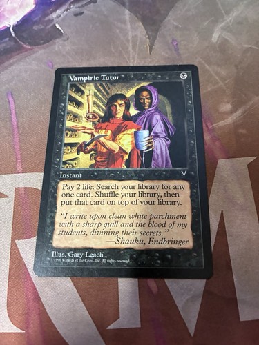 NM Vampiric Tutor x1 Visions MTG Magic the Gathering Black Instant Card