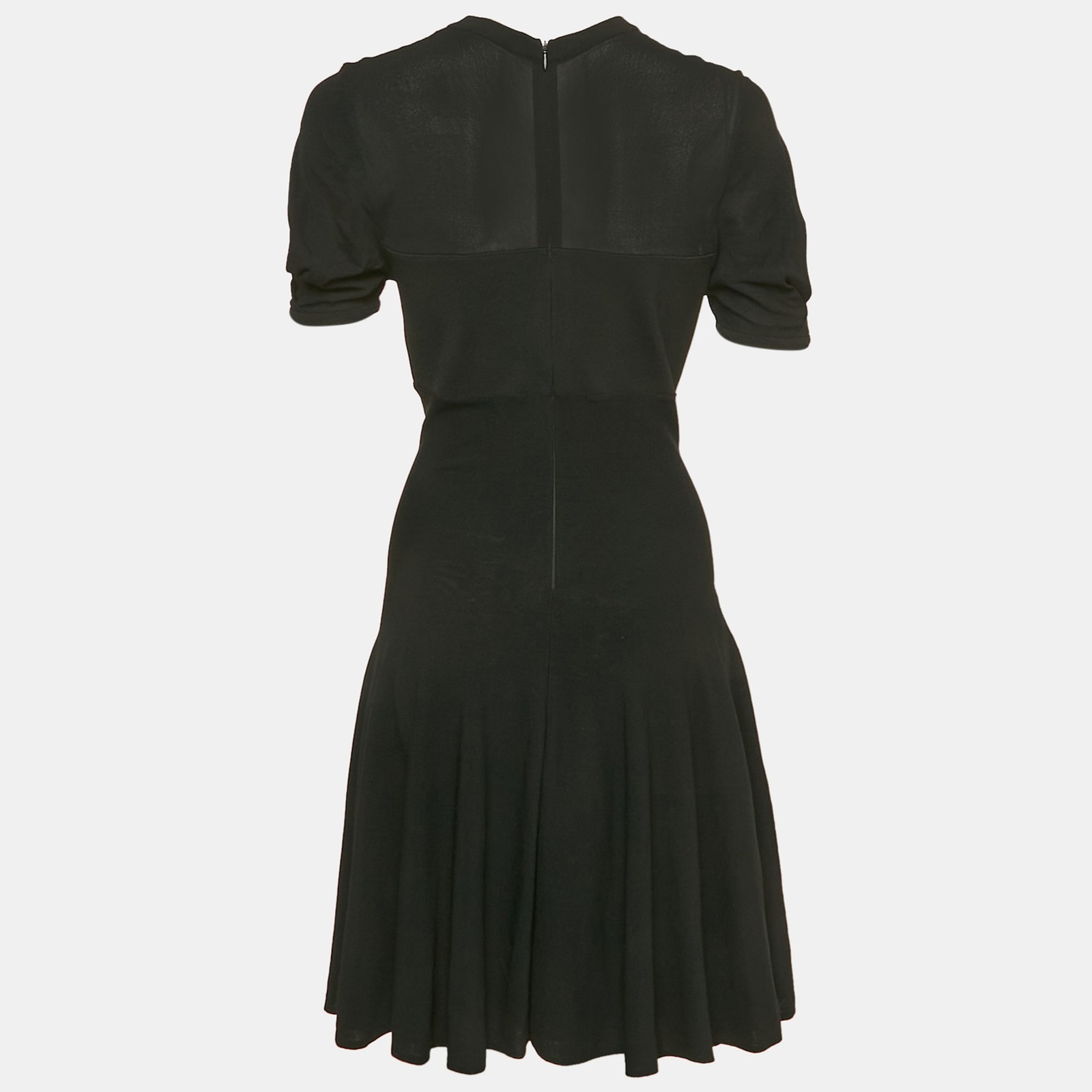 Saint Laurent Mini Abito Pattinatore Nero in Maglia e Rete XL