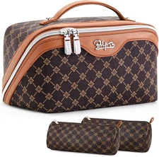 BOYATU Travel Makeup Bag Cosmetic Bags for Women: 3 Pcs Set Large Portable Make 