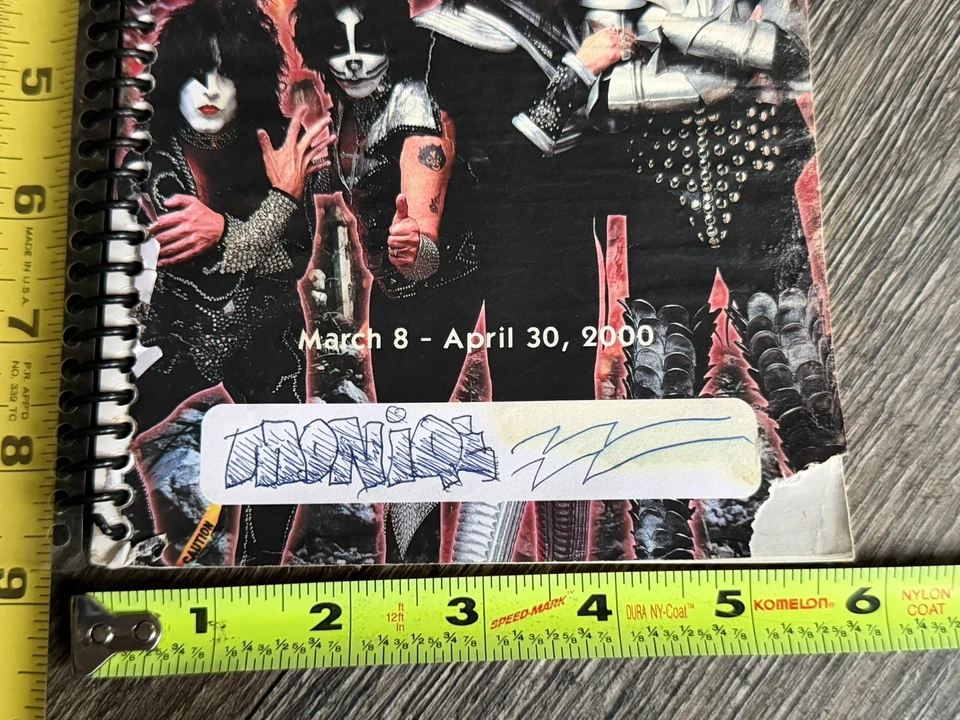 Libro de itinerario de la gira KISS MONIQUE FREHLEY gira de conciertos de despedida 2000 vintage Kiss Foto 2 de 4