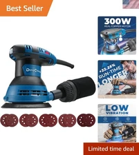 High Performance Random Orbital Sander - 3 Amp, 12000 OPM, Detachable Dust Bag