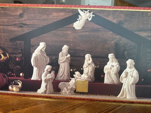Vintage Lenox 2000 Gedenkkrippe 10-teilig neuwertig Weihnachten mit Box - Bild 2 von 11