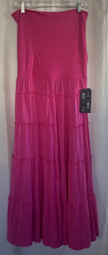 International Concept Pink Convertible Maxi Tier Dress Sz M NWT