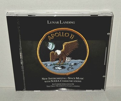 Apollo 11 Mission 3  Patch + CD Lunar Landing Instrumental Space Music 1994 