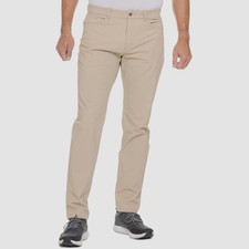 KJUS Ike Performance Golf Pants Men's 34x32 Oxford Tan Tailored Fit MG20-HO2